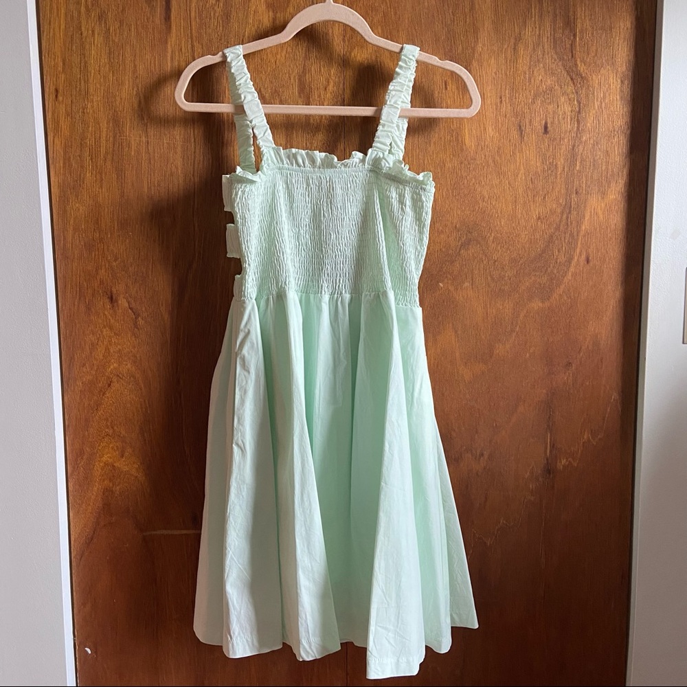 Anthropologie Pinch Mint colored dress with smocked bodice